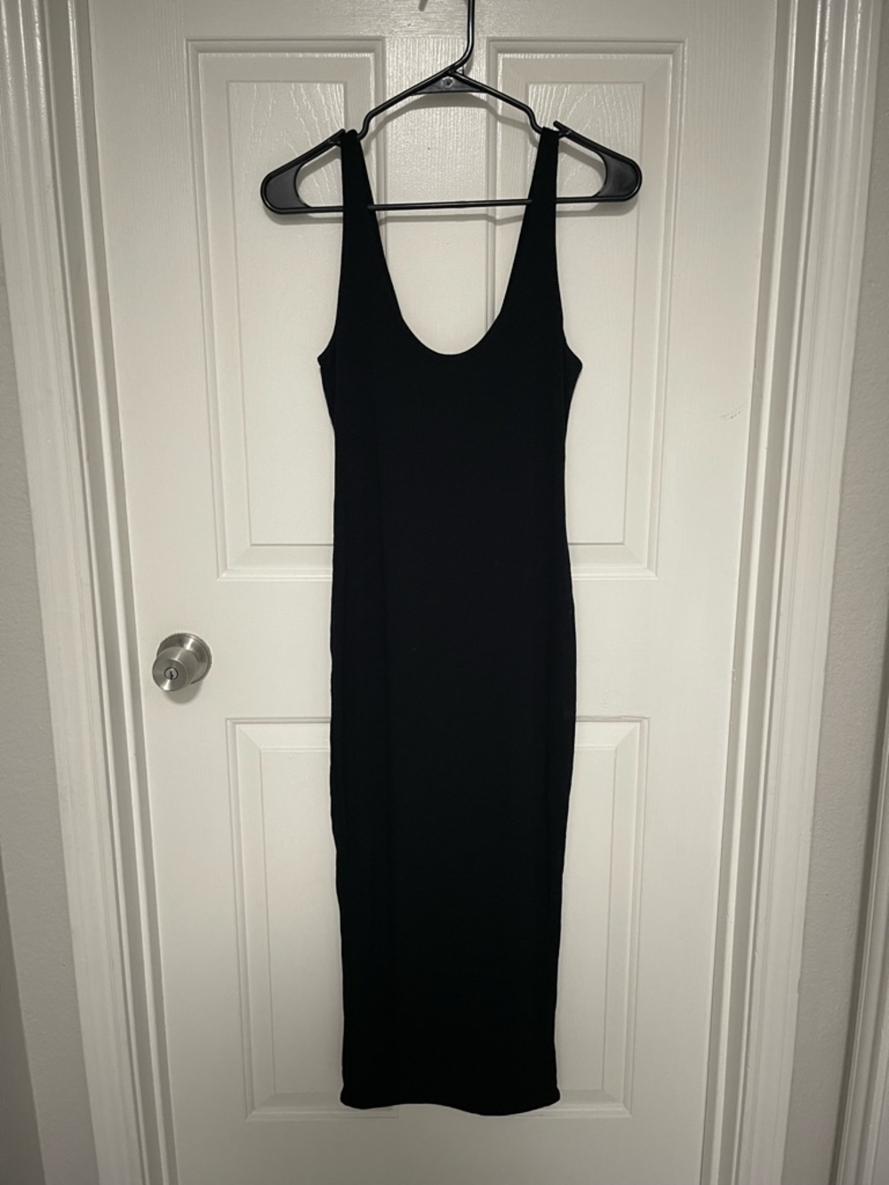 naked wardrobe Black Scoop Neck Maxi Dress